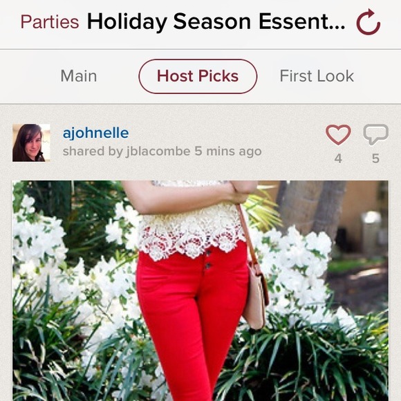 โSOLDโ๐HOST PICK๐ NWOT Red high-waisted jeans - Picture 4 of 4