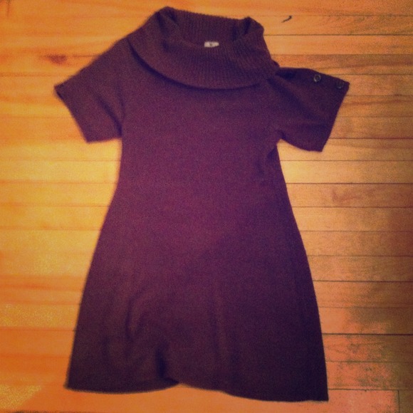 Brown sweater dress