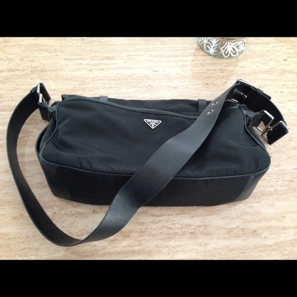 "SOLD" Prada black tessuto cross body bag