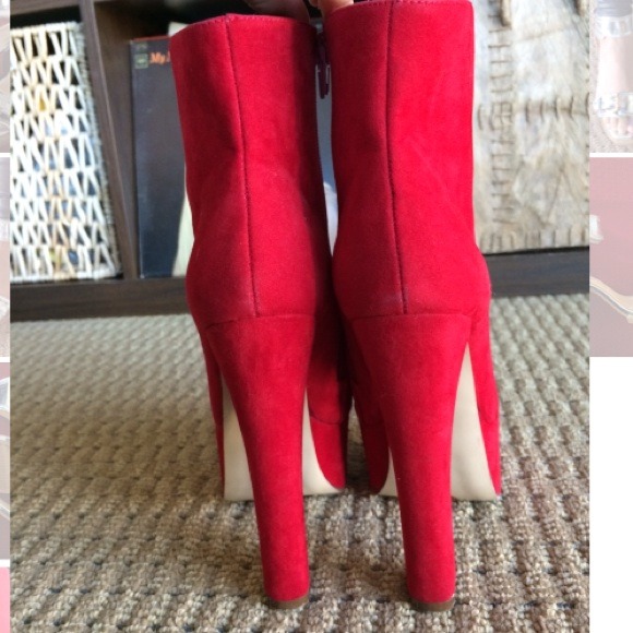 ✨👠Red platform booties👠✨ - Picture 3 of 4