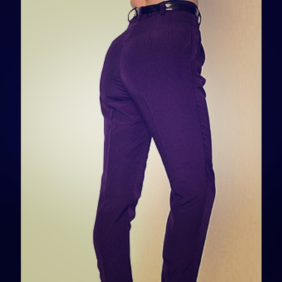 American Apparel High-Waist Micropoly Pleated Pant