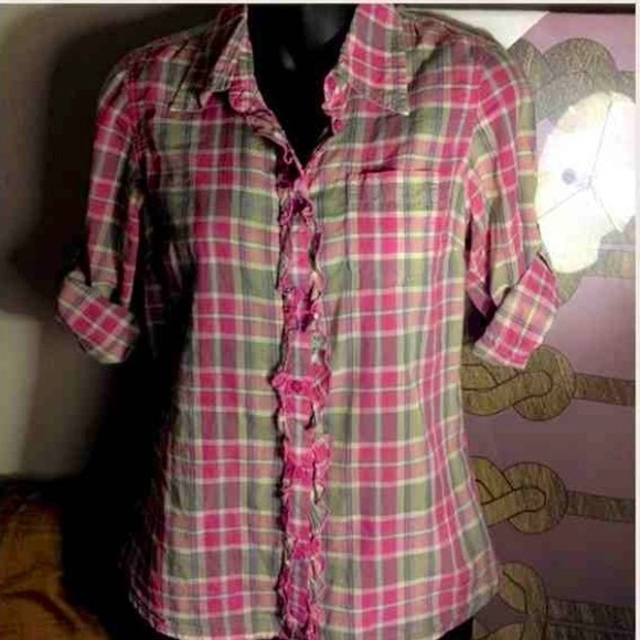 Free with $15+ purchase - Plaid Button Down - Picture 1 of 4