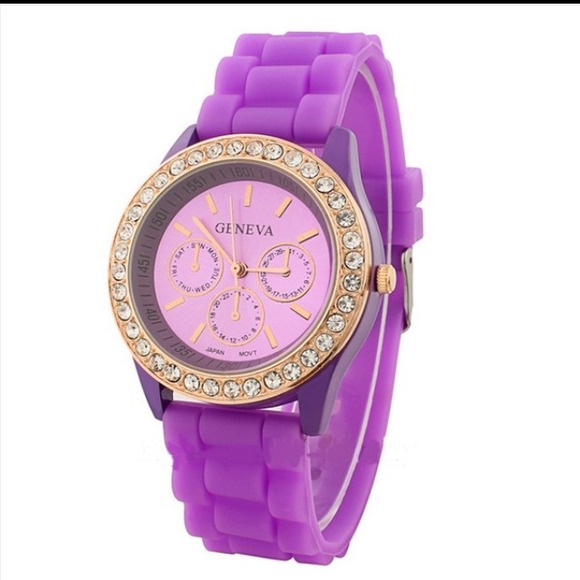 SOLD🆕Purple Jelly wrist watch with extra battery. - Picture 2 of 2