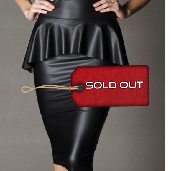 Fantastic Fall Faux Leather Peplum Skirt