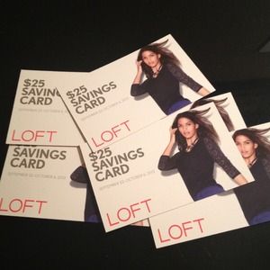 A pack of six 25 dollars off 50 savings card