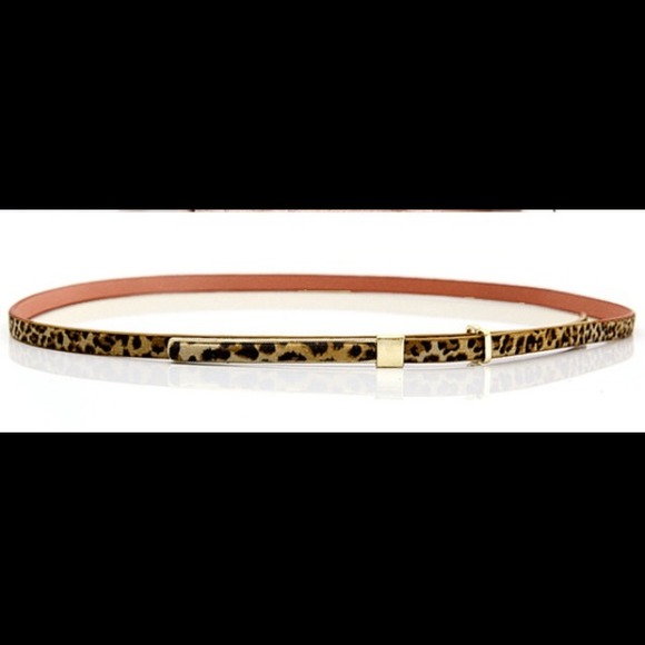 Leopard Skinny Belt