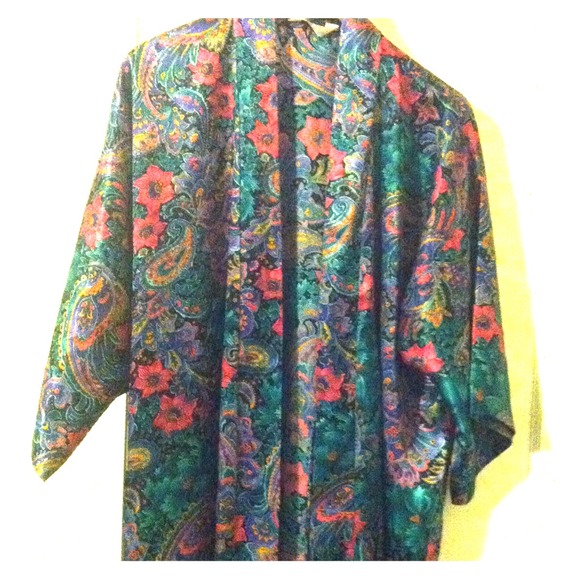 Soft, flowery robe.