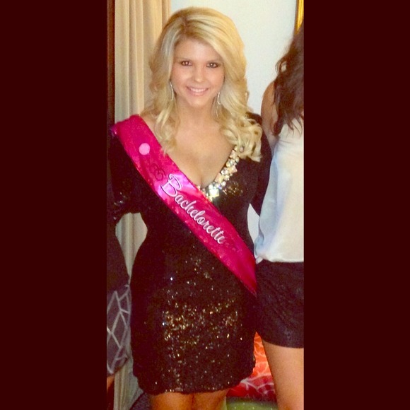 Black sequin dress