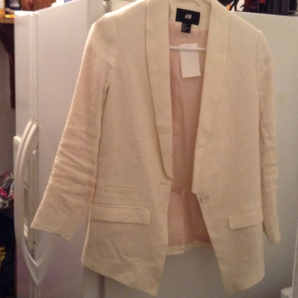H&M Linen Cream Blazer