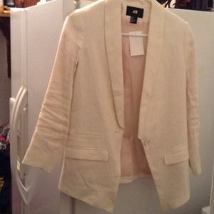 H&M Linen Cream Blazer