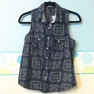 NWT Nollie Brand Button Up Tank from PacSun