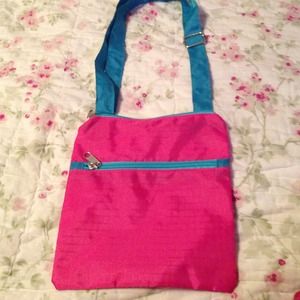 Pink cross body purse