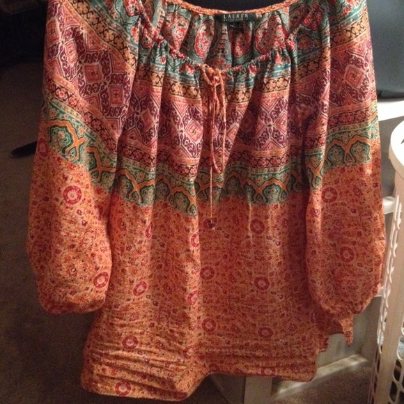 Ralph Loren peasant Blouse 2x