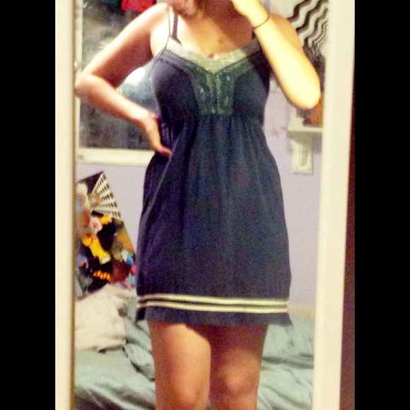 TRADED!! Sailor-esque navy blue dress bundle