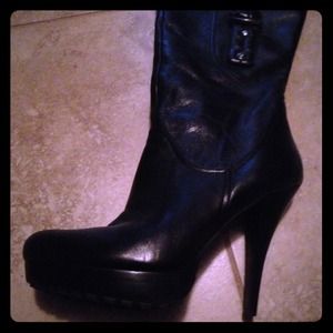 Brand new long leather boots