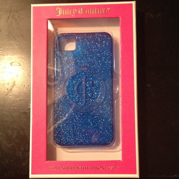 Juicy Couture Blue Sparkle iPhone 4/4s case