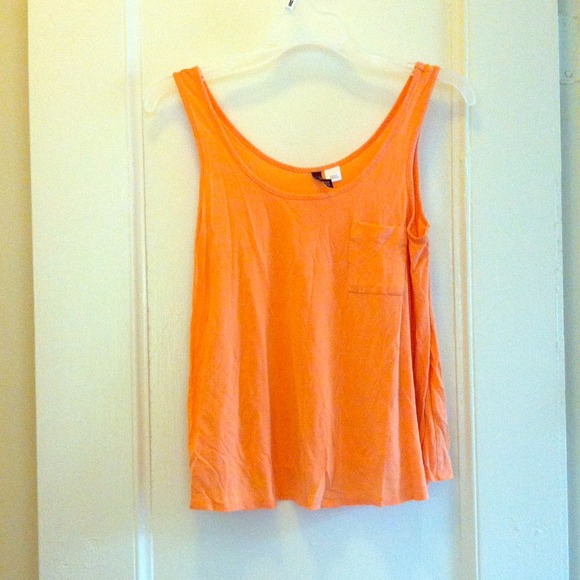 H&M Orange Crop Top with Pocket