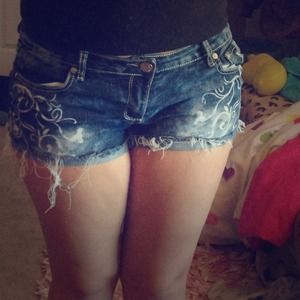 Blue jean shorts