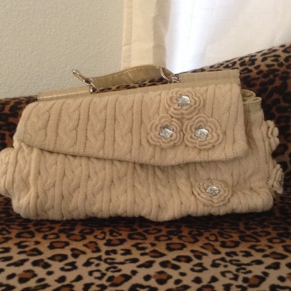 Cream sweater bag