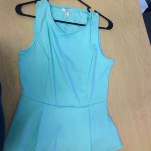 Baby blue flare top