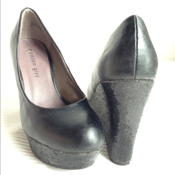 Madden Girl Expolode 4.5" Wedge Heel Sequin Pumps
