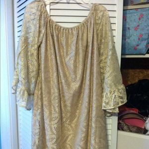 Karlie sparkle lace gold dress ⭐️