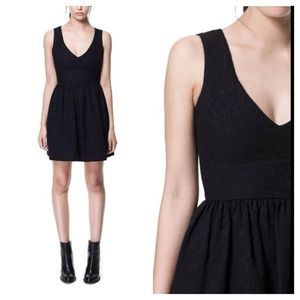 🚫BUNDLE NWT Zara Black Jacquard Brocade Dress