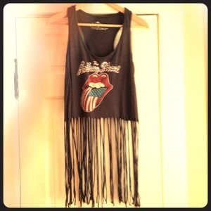 🔴Clearance🔴 Rolling Stones Fringe Top