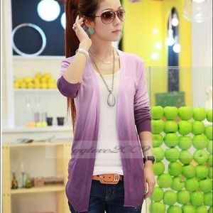 ⚠Reduced⚠ Hi-low Purple ombré cardigan
