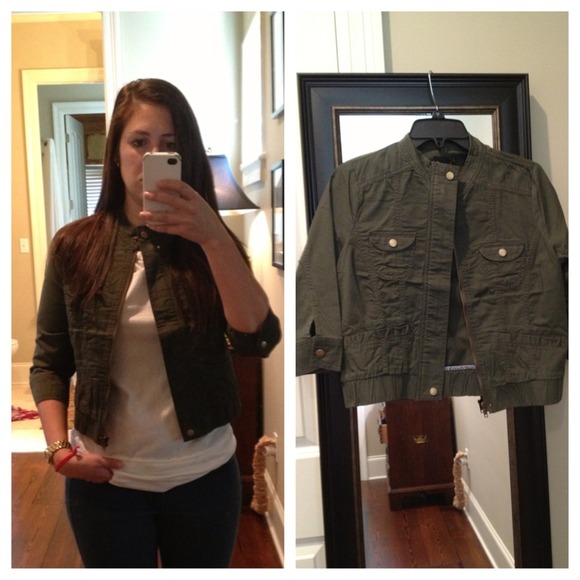 Olive green bomber jacket