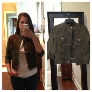 Olive green bomber jacket