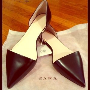 ZARA BASIC, Vamp flats, 6M, NWT