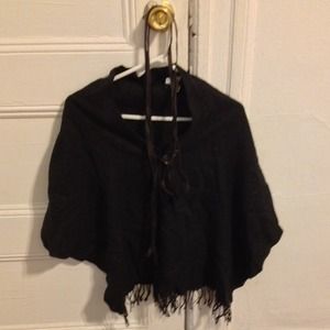 Cashmere Black poncho in excellent condition.