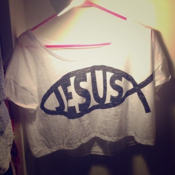 Jesus crop tee shirt