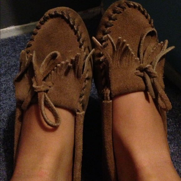 Sandy Minnetonka moccasins