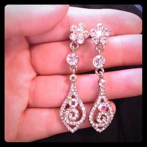 Gorgeous cubic zirconia prom earrings!!!