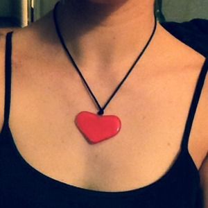 REDUCED!! Orange glass necklace & earring set