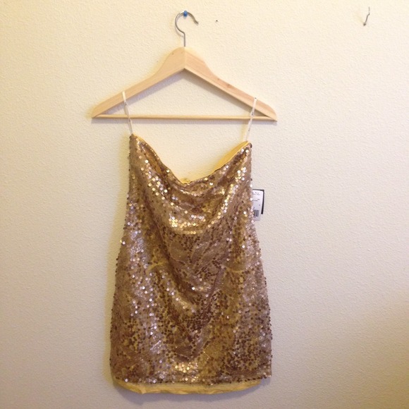 XXI Gold Sequin Dress