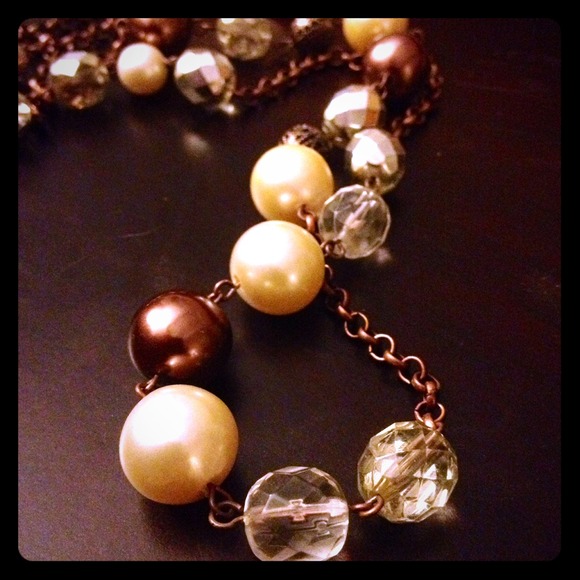REDUCED! Long blush beaded pearl necklace😊