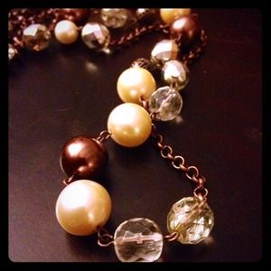 REDUCED! Long blush beaded pearl necklace😊