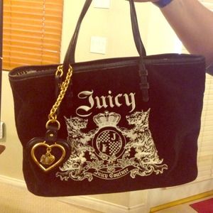 Black juicy couture velour purse