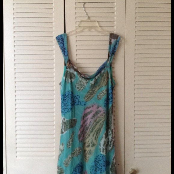 "HOST PICK " Colorful Flare Tail Flirty Maxi Dress - Picture 4 of 4