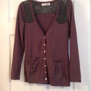 *Host Pick* Grey Lace Detail Cardigan