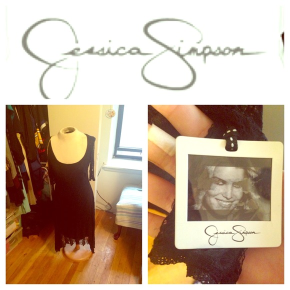 Jessica Simpson lace black dress