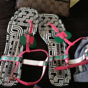 BUNDLE. Harajuku❤lovers sandals nd bag