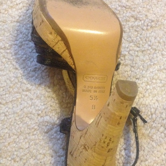 COACH black and gold 5-6 inch heels!