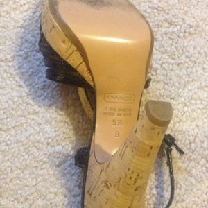 COACH black and gold 5-6 inch heels!