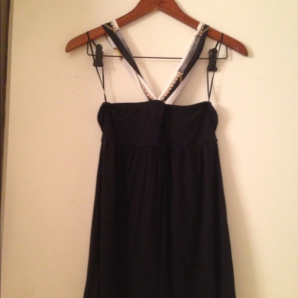 Express NWT black top with chain pattern straps - Picture 2 of 3