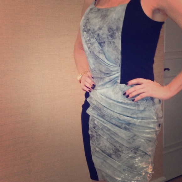 Helmut Lang silk and jersey dress