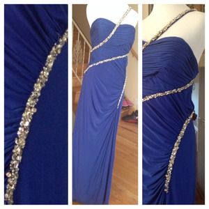 Blue bridesmaid dress size L